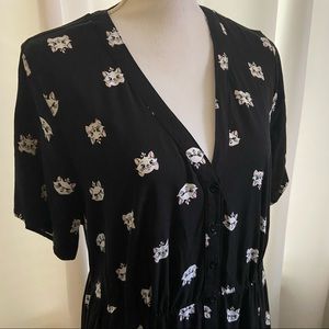 Torrid Disney Animals The Aristocats Marie Challis Black Shirt Dress